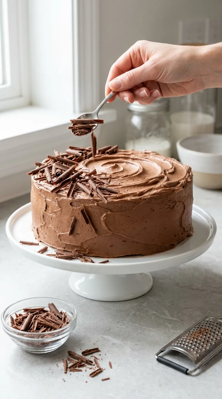 Rich Chocolate Layer Cake with Chocolate Buttercream step 16