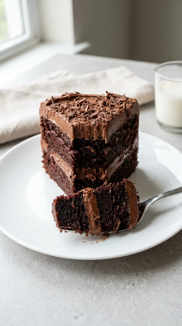 Rich Chocolate Layer Cake with Chocolate Buttercream step Final