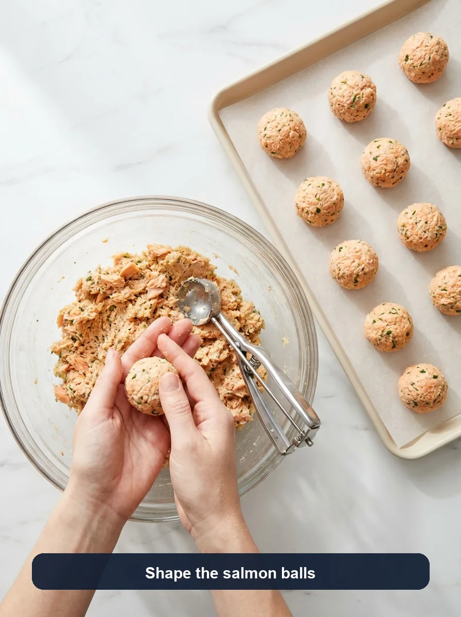 Salmon Balls with Creamy Avocado Sauce step 7