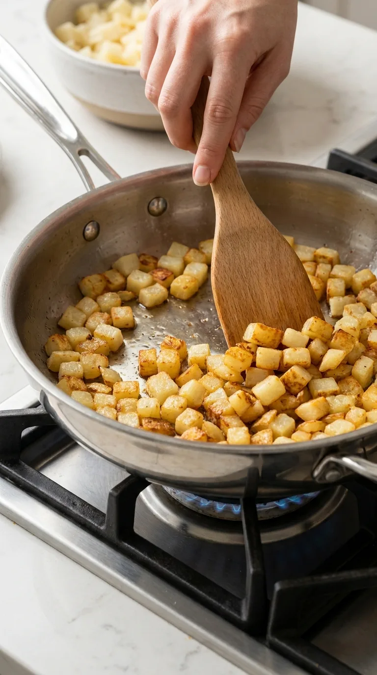 Sausage, Egg, and Potato Breakfast Burritos step 1