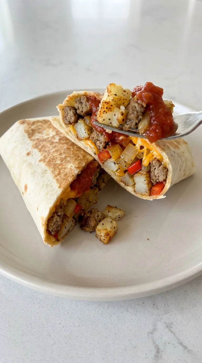 Sausage, Egg, and Potato Breakfast Burritos step Final