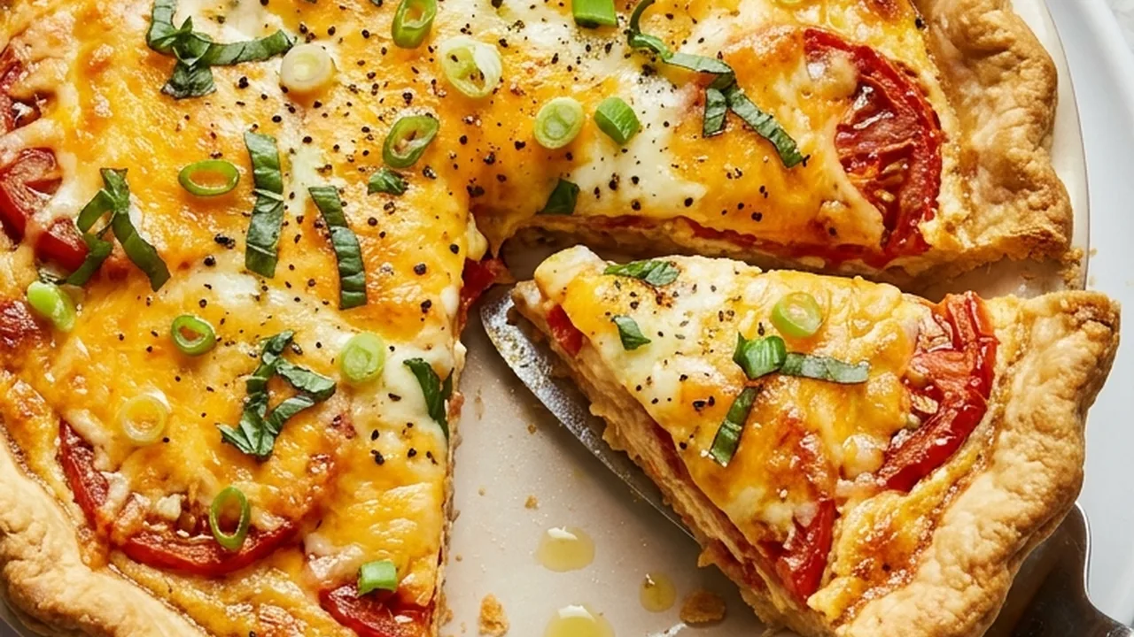 Southern Tomato Pie finished recipe