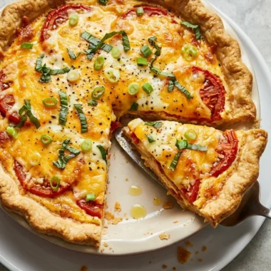 Southern Tomato Pie finished recipe