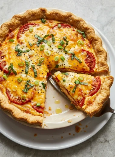 Southern Tomato Pie finished recipe