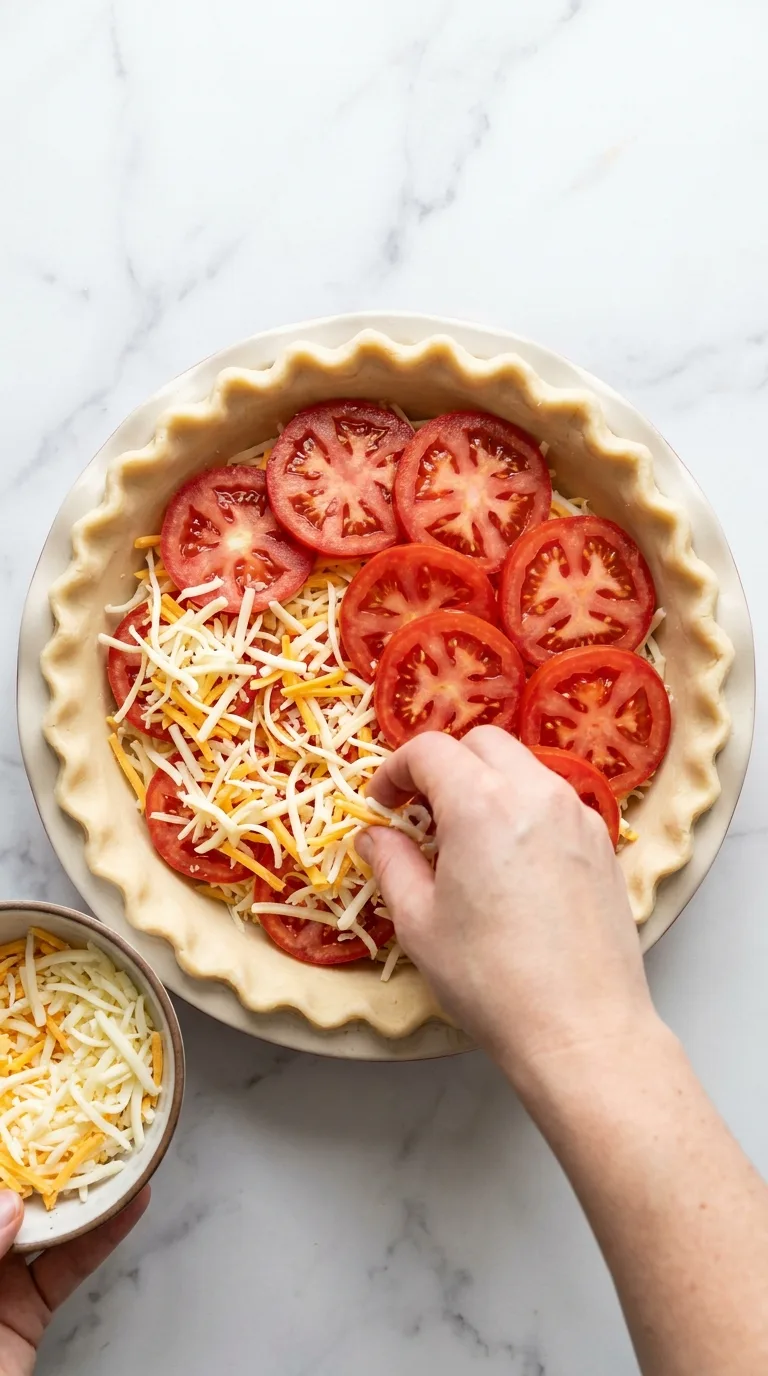 Southern Tomato Pie step 12