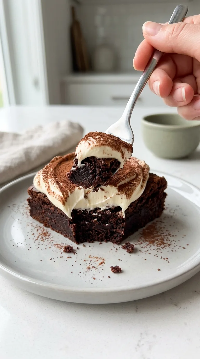 Tiramisu Brownies with Mascarpone Cream step Final