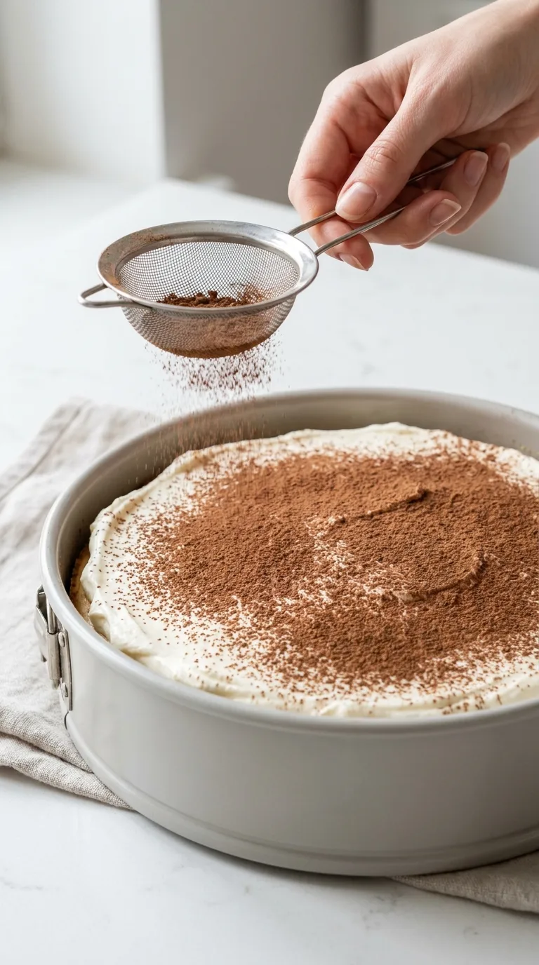 Tiramisu Cheesecake with Mascarpone Cream step 19