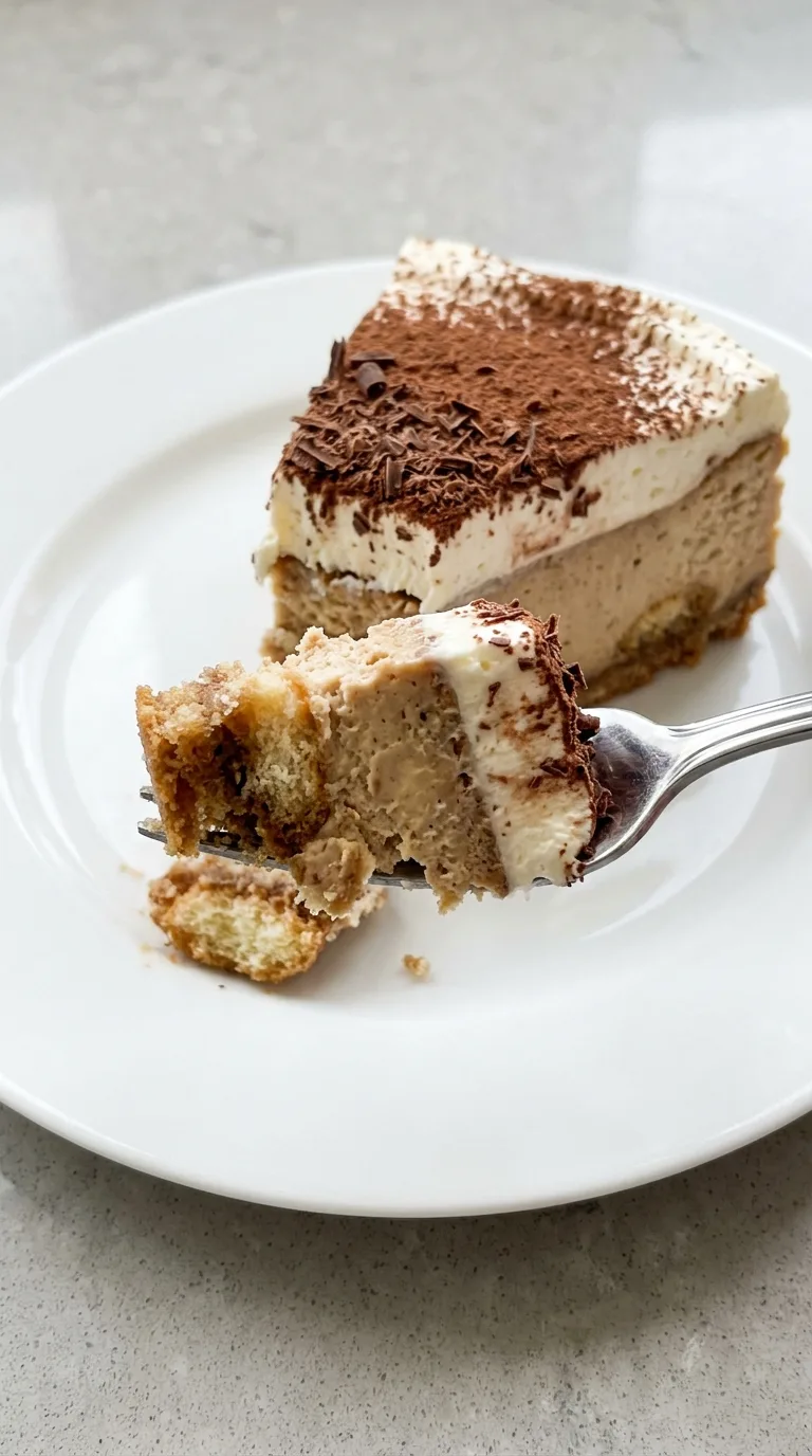 Tiramisu Cheesecake with Mascarpone Cream step Final