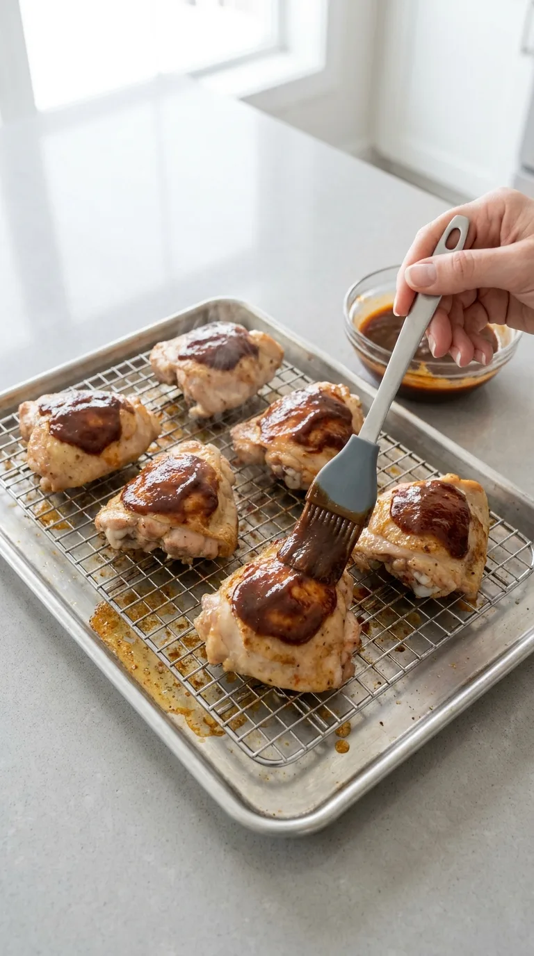 Baked BBQ Chicken Thighs step 5