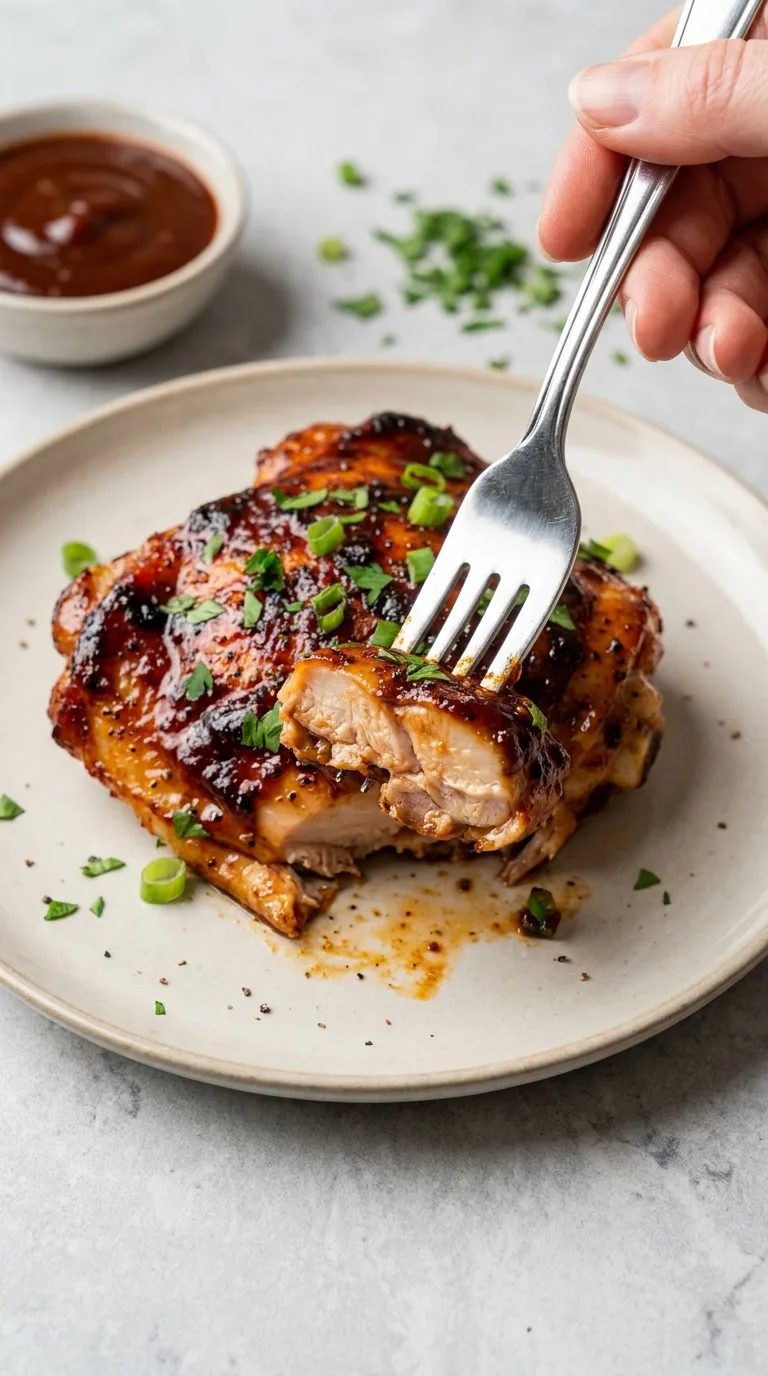 Baked BBQ Chicken Thighs step Final