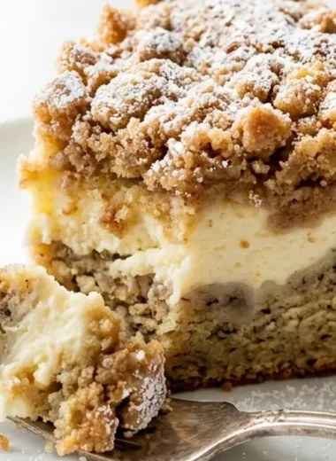 Banana Cream Cheese Coffee Cake finished recipe