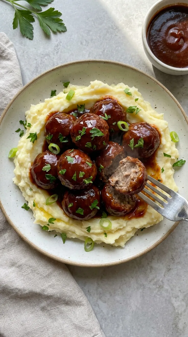 BBQ Meatballs and Mashed Potatoes featured image