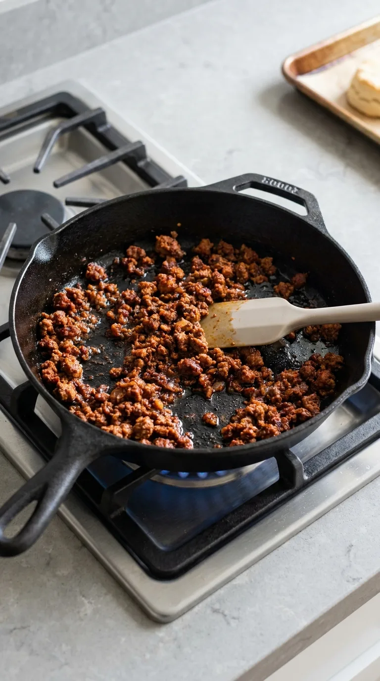Biscuits and Chorizo Gravy step 8