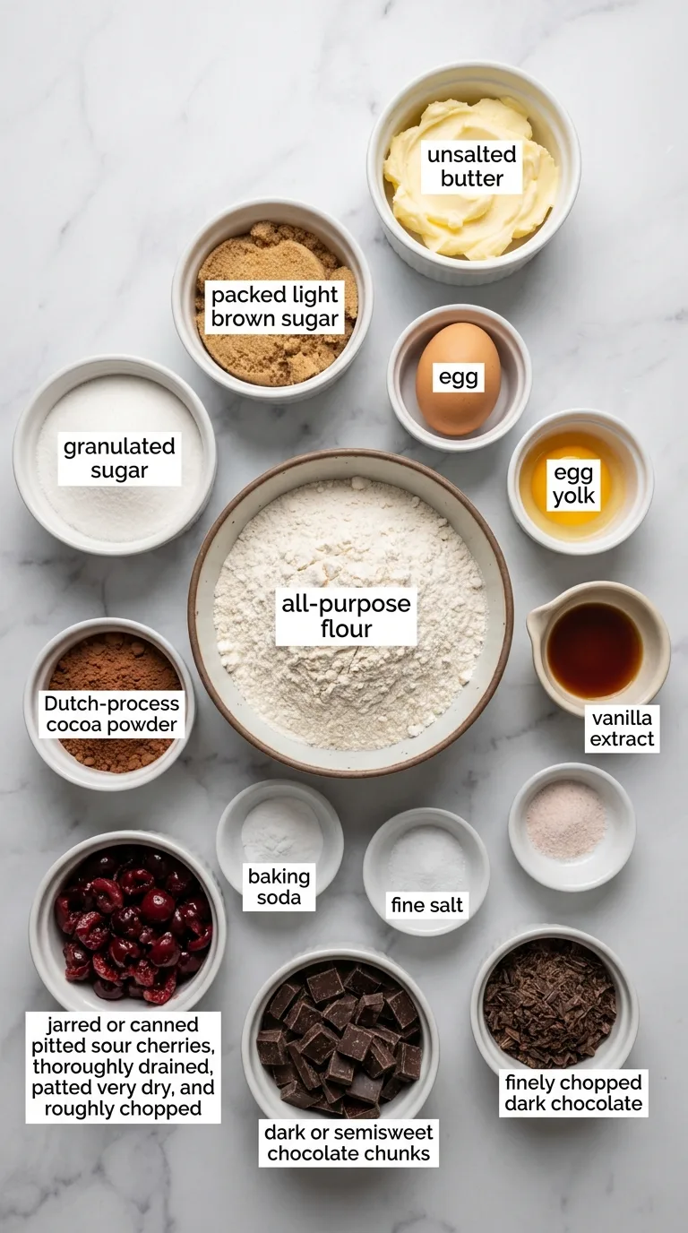 Black Forest Chocolate Cookies ingredients