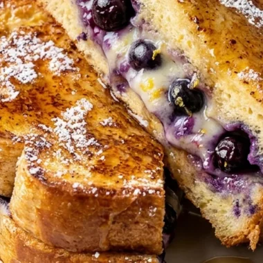 Blueberry Stuffed French Toast finished recipe