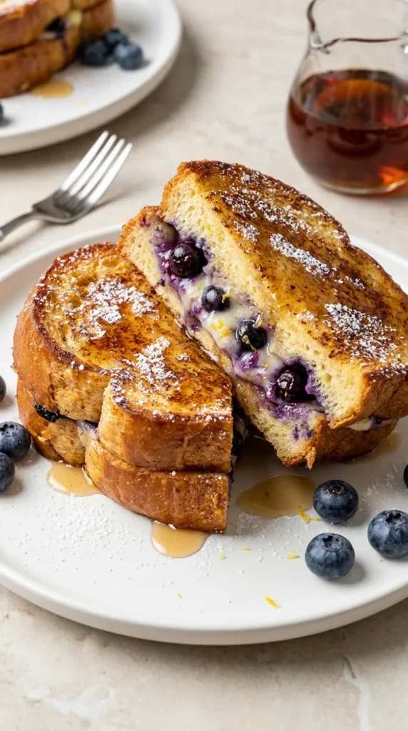 Blueberry Stuffed French Toast full finished recipe