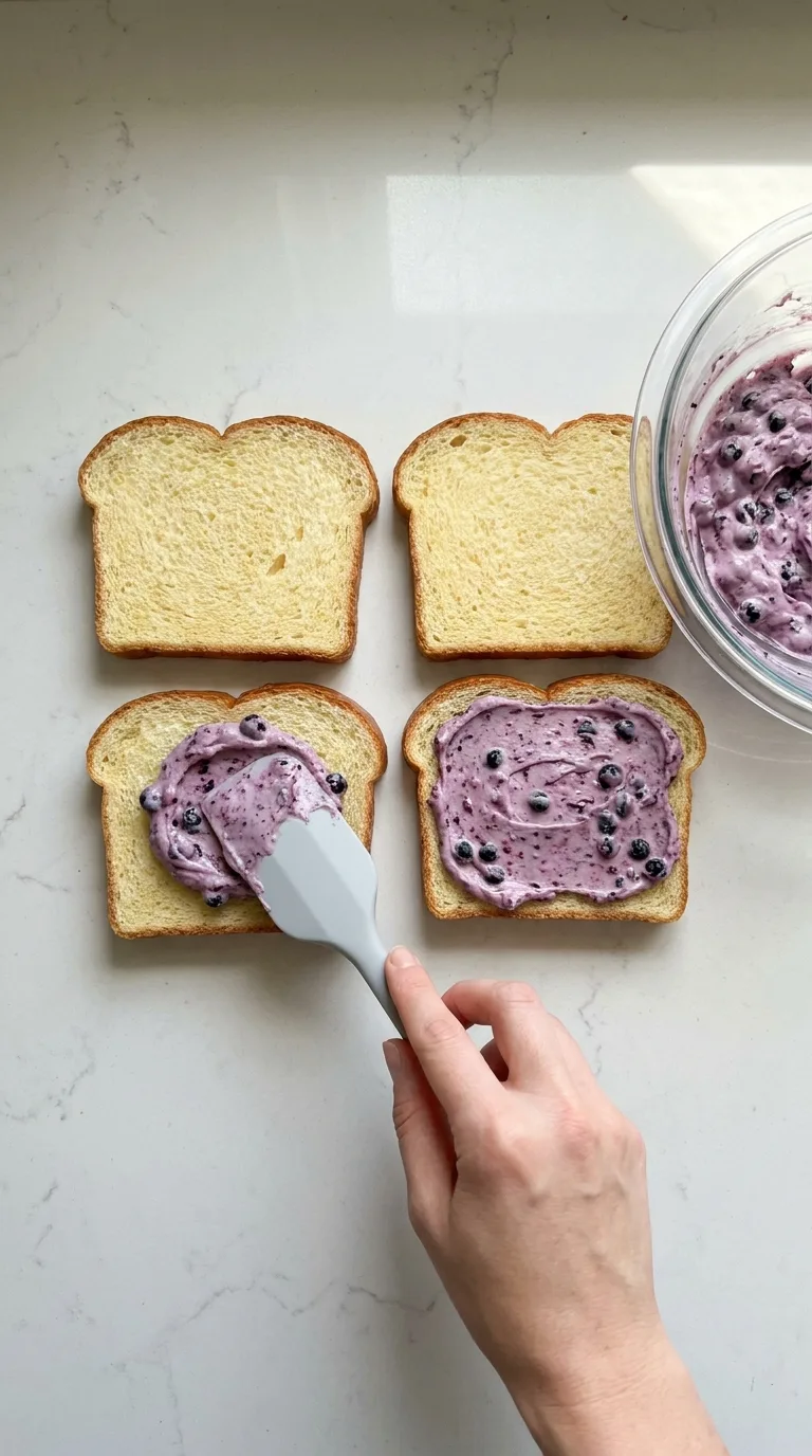 Blueberry Stuffed French Toast step 2