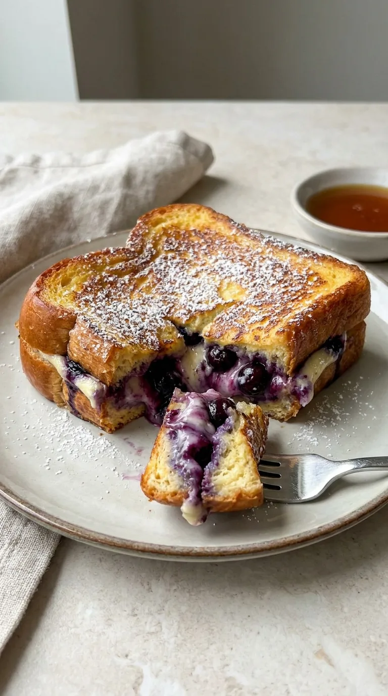 Blueberry Stuffed French Toast final dish