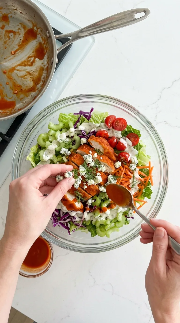 Buffalo Chicken Salad with Creamy Ranch Dressing step 14