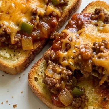 Cheesy Texas Toast Sloppy Joes finished recipe