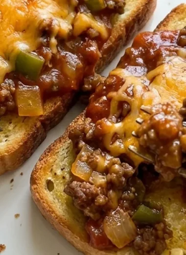 Cheesy Texas Toast Sloppy Joes finished recipe