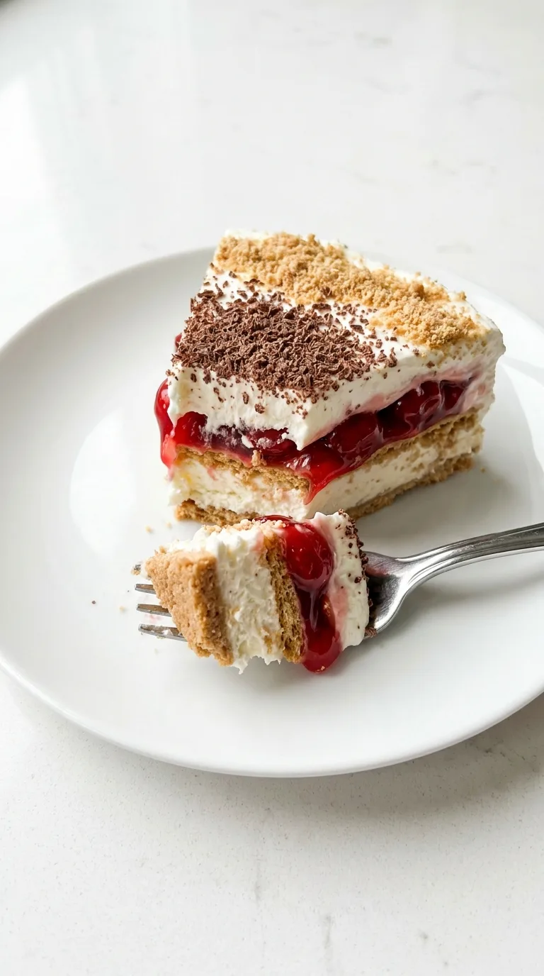 Cherry Cheesecake Icebox Cake step Final
