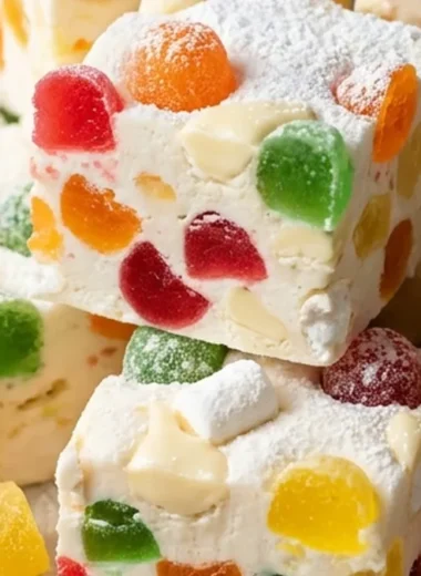 Chewy Jelly Nougat Delights finished recipe