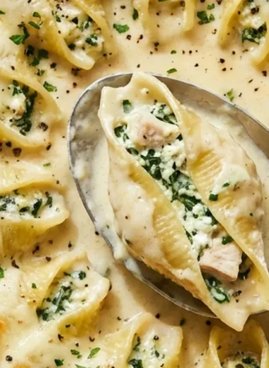 Chicken Alfredo Stuffed Shells