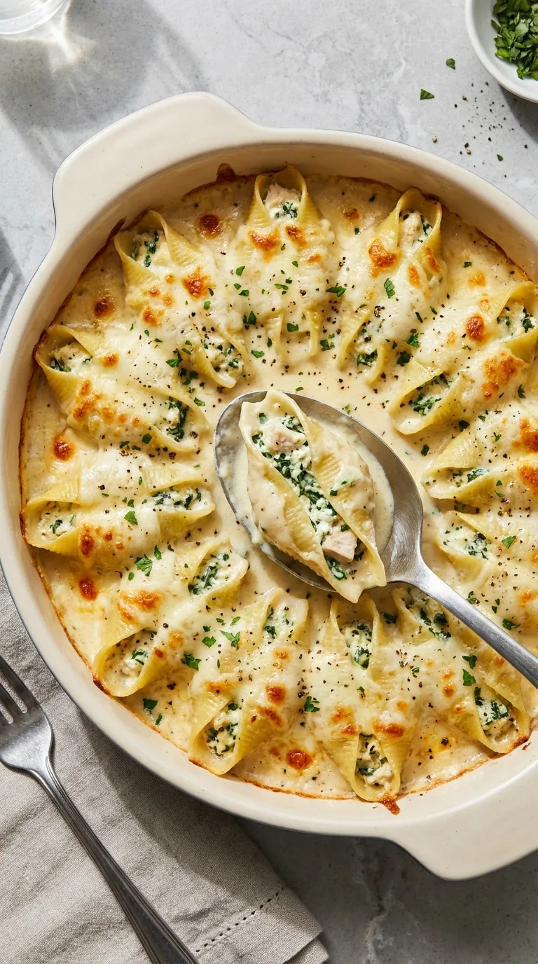 Chicken Alfredo Stuffed Shells featured image