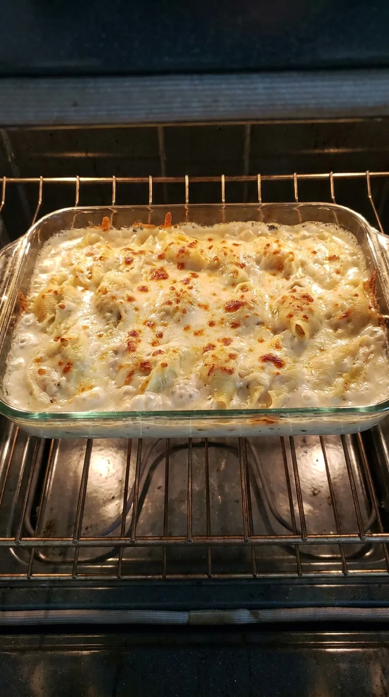 Chicken Alfredo Stuffed Shells step 14