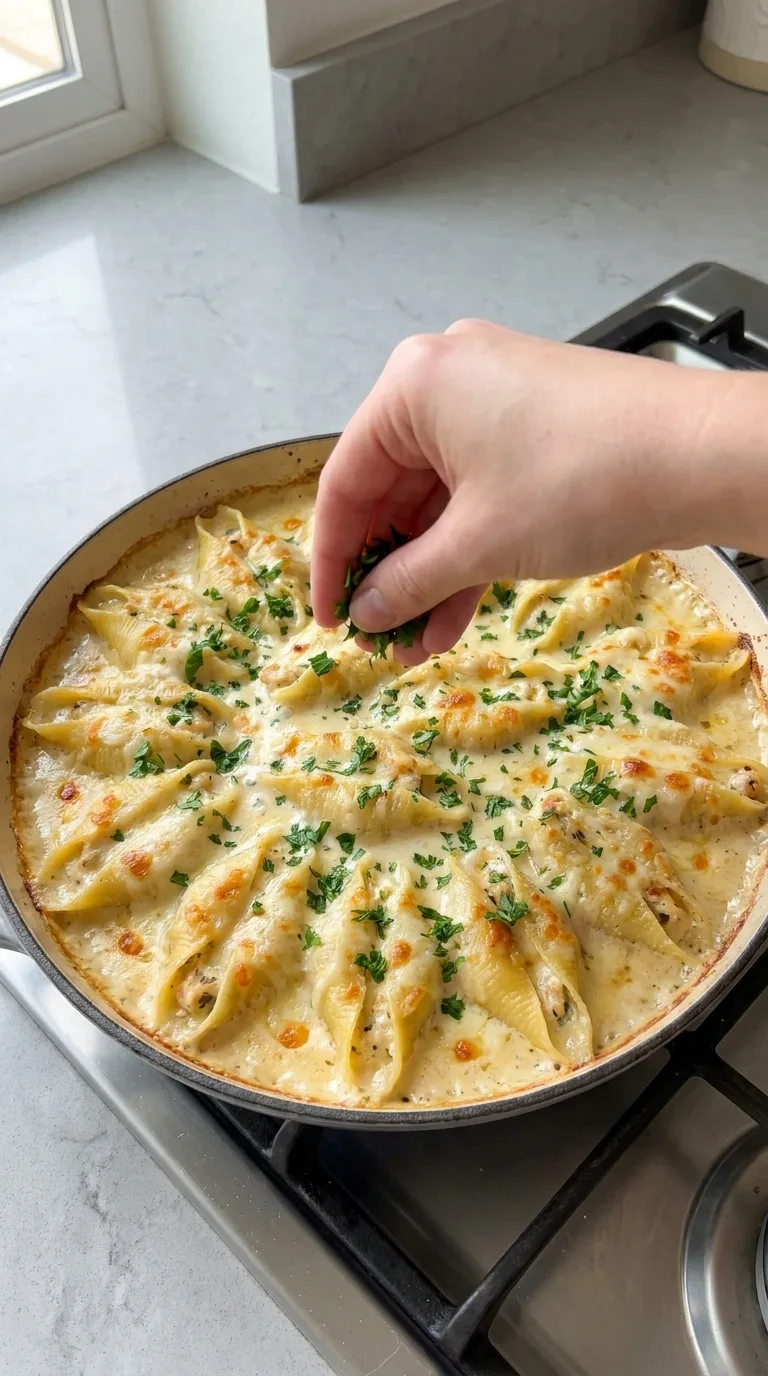 Chicken Alfredo Stuffed Shells step 16