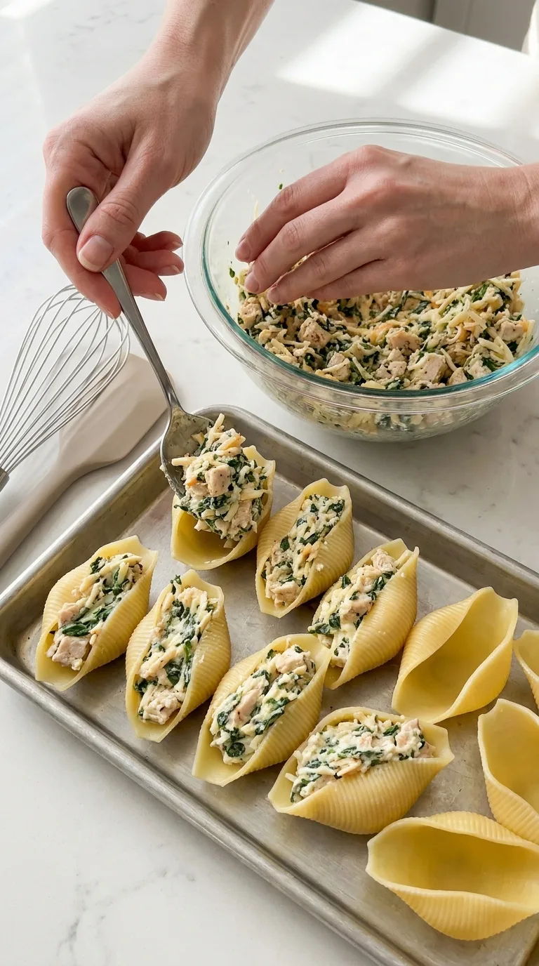 Chicken Alfredo Stuffed Shells step 9