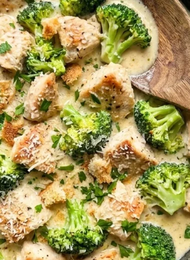 Chicken and Broccoli Skillet with Creamy Garlic Sauce