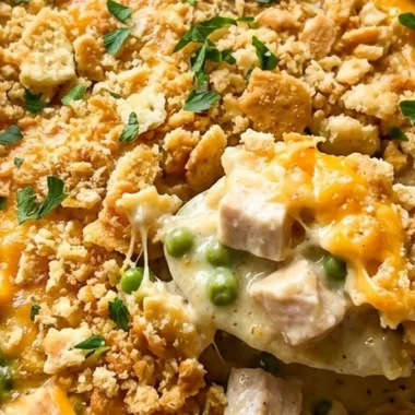 Chicken Casserole with Ritz Crackers finished recipe