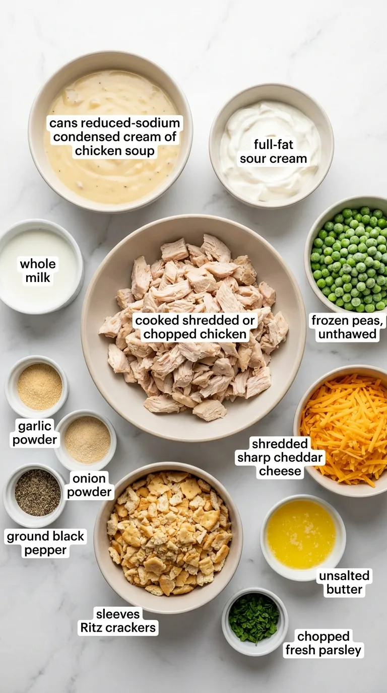 Chicken Casserole with Ritz Crackers ingredients