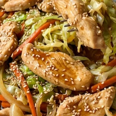 Chinese Chicken Cabbage Stir Fry finished recipe