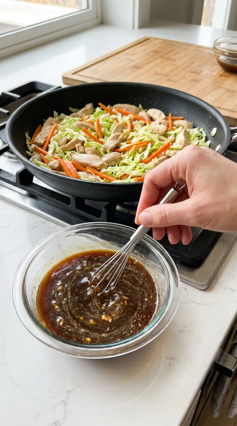 Chinese Chicken Cabbage Stir Fry step 13