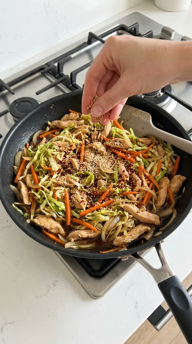 Chinese Chicken Cabbage Stir Fry step 16