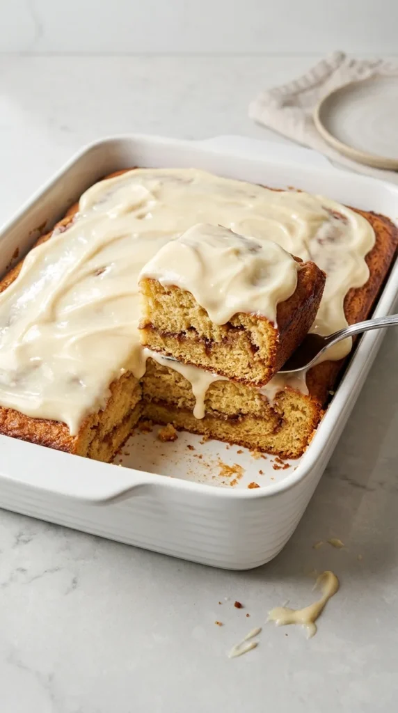 Cinnamon Roll Cake full finished recipe