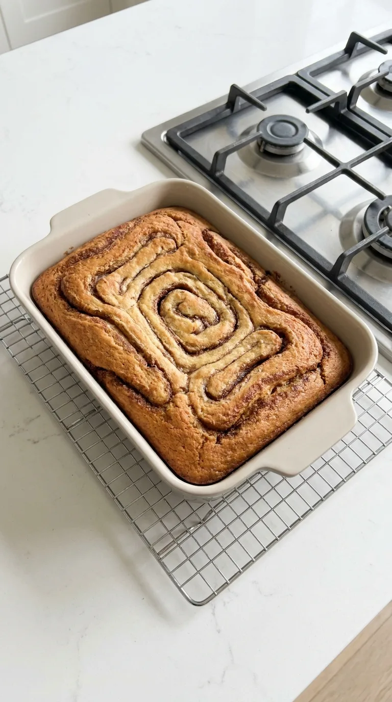 Cinnamon Roll Cake - Process Step