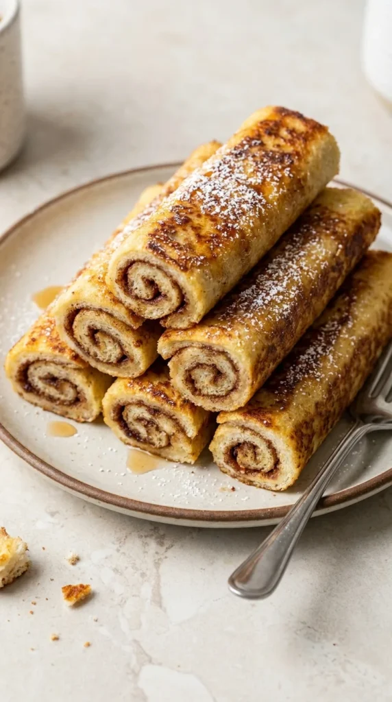 Cinnamon Roll French Toast Roll-Ups full finished recipe
