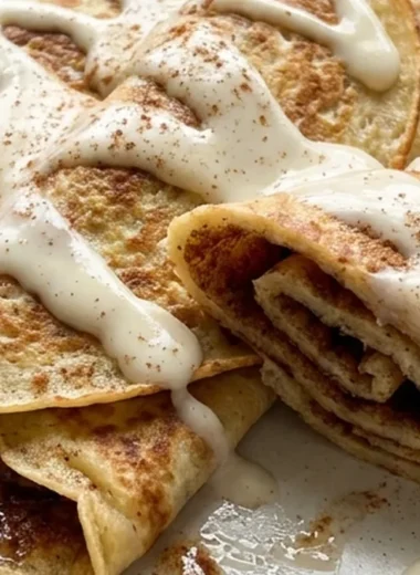 Cinnamon Roll Protein Crepes