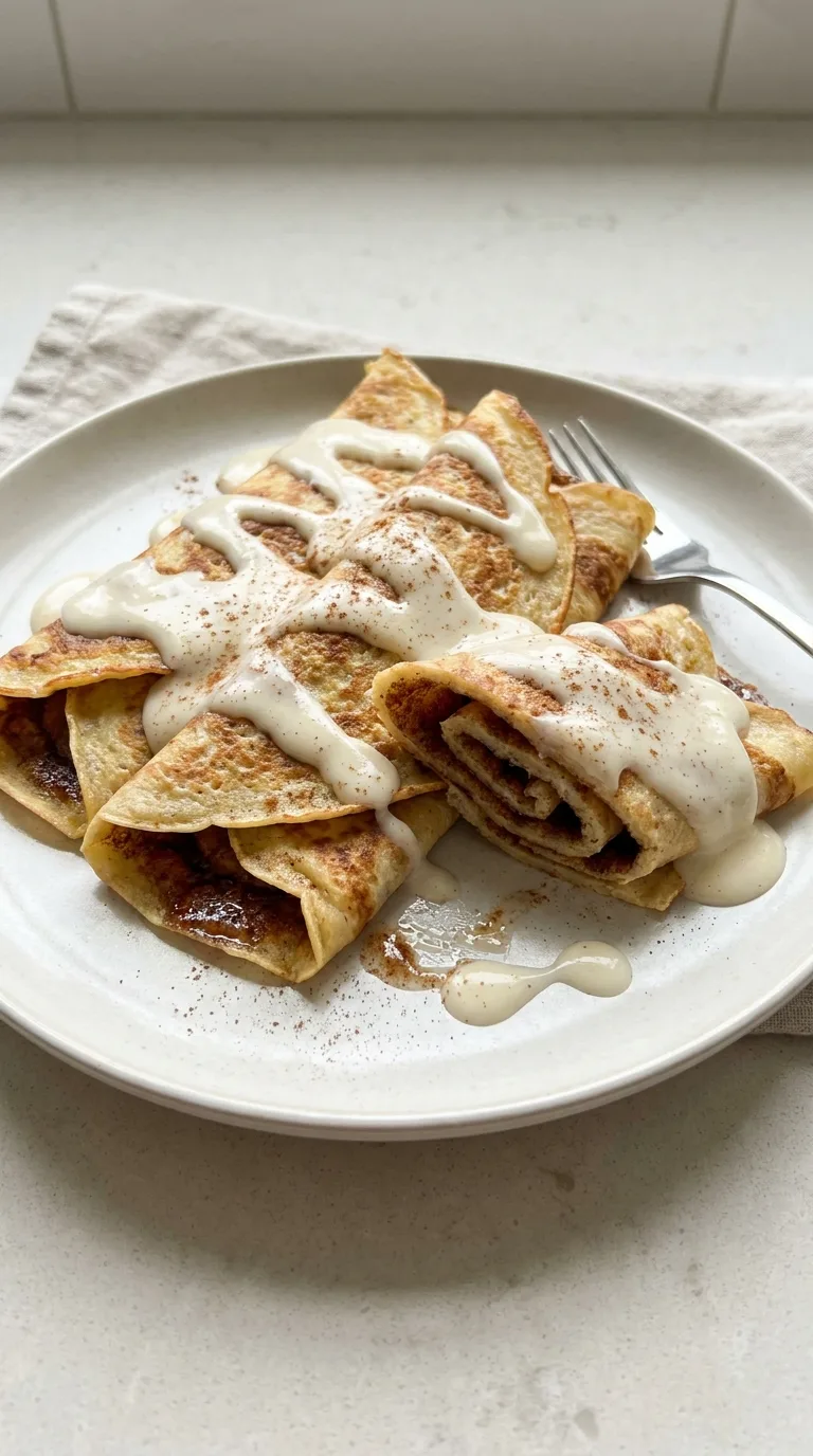 Cinnamon Roll Protein Crepes