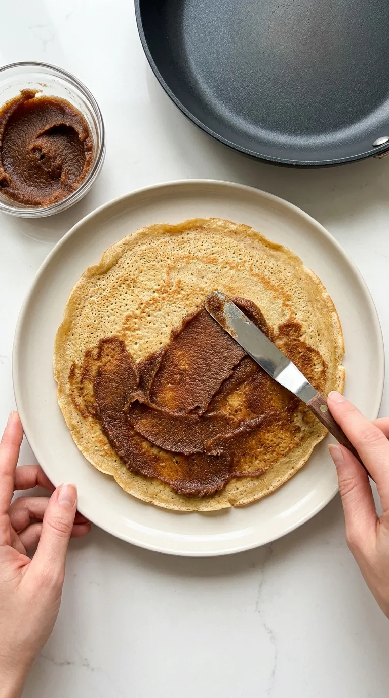 Cinnamon Roll Protein Crepes - Process Step