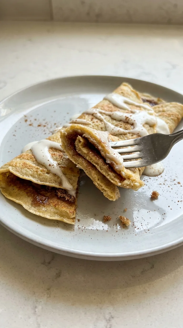 Cinnamon Roll Protein Crepes - Delicious Texture