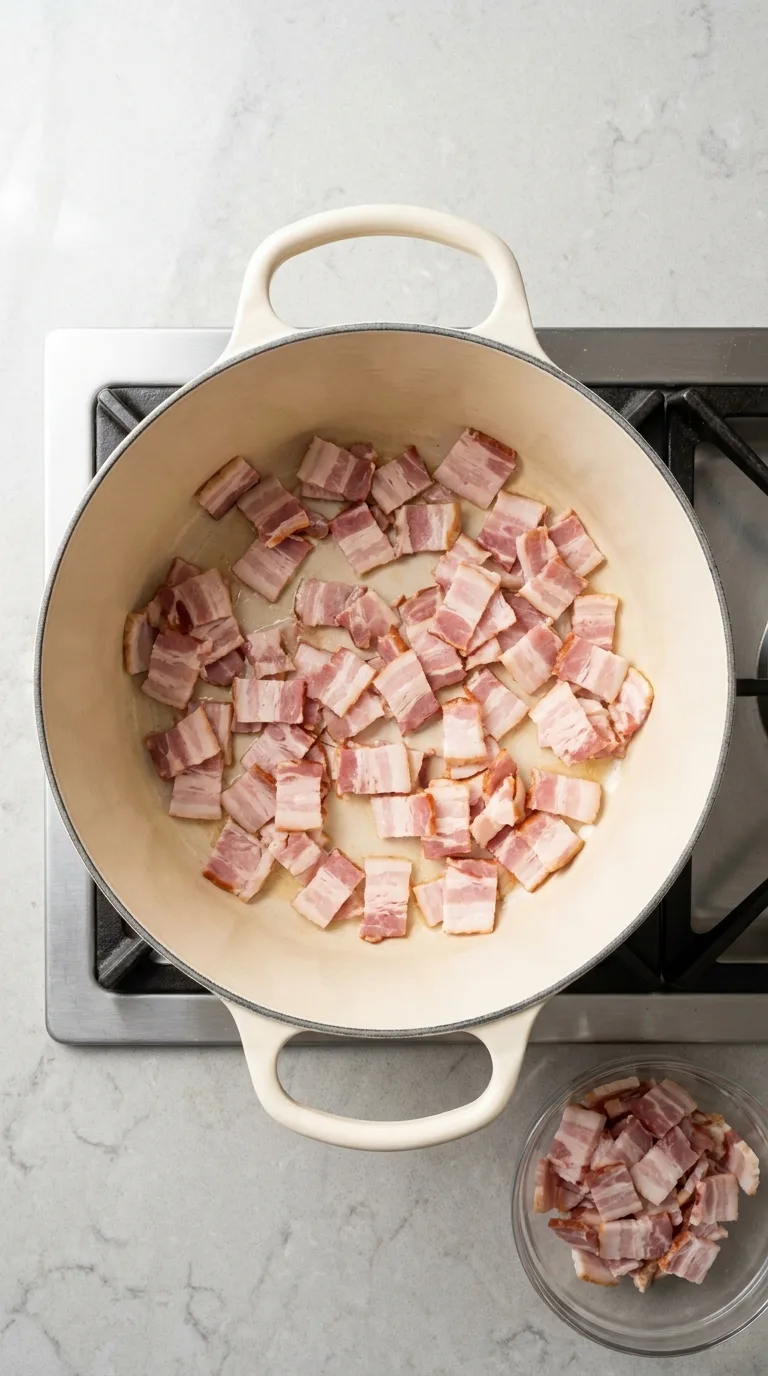 Creamy Corn Chowder with Potatoes and Bacon step 1