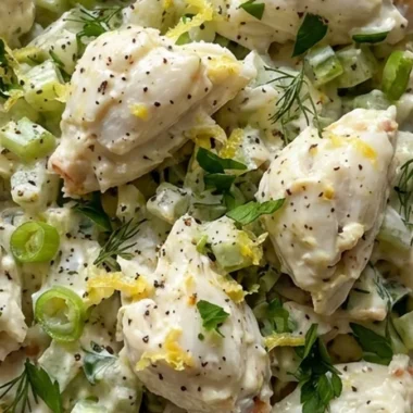 Creamy Crab Salad with Lemon and Fresh Herbs finished recipe