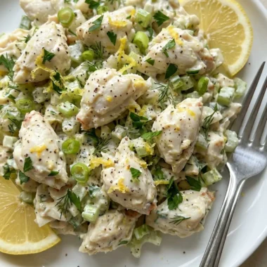 Creamy Crab Salad with Lemon and Fresh Herbs finished recipe