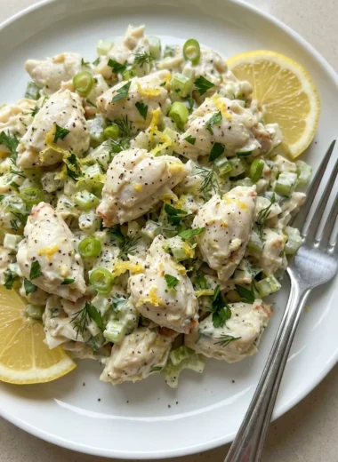 Creamy Crab Salad with Lemon and Fresh Herbs finished recipe