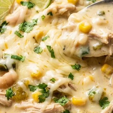 Creamy Crockpot Chicken Chili Delight finished recipe